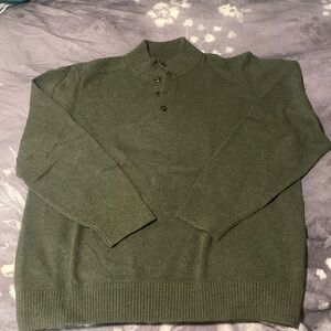 Mockneck Henley Sweater